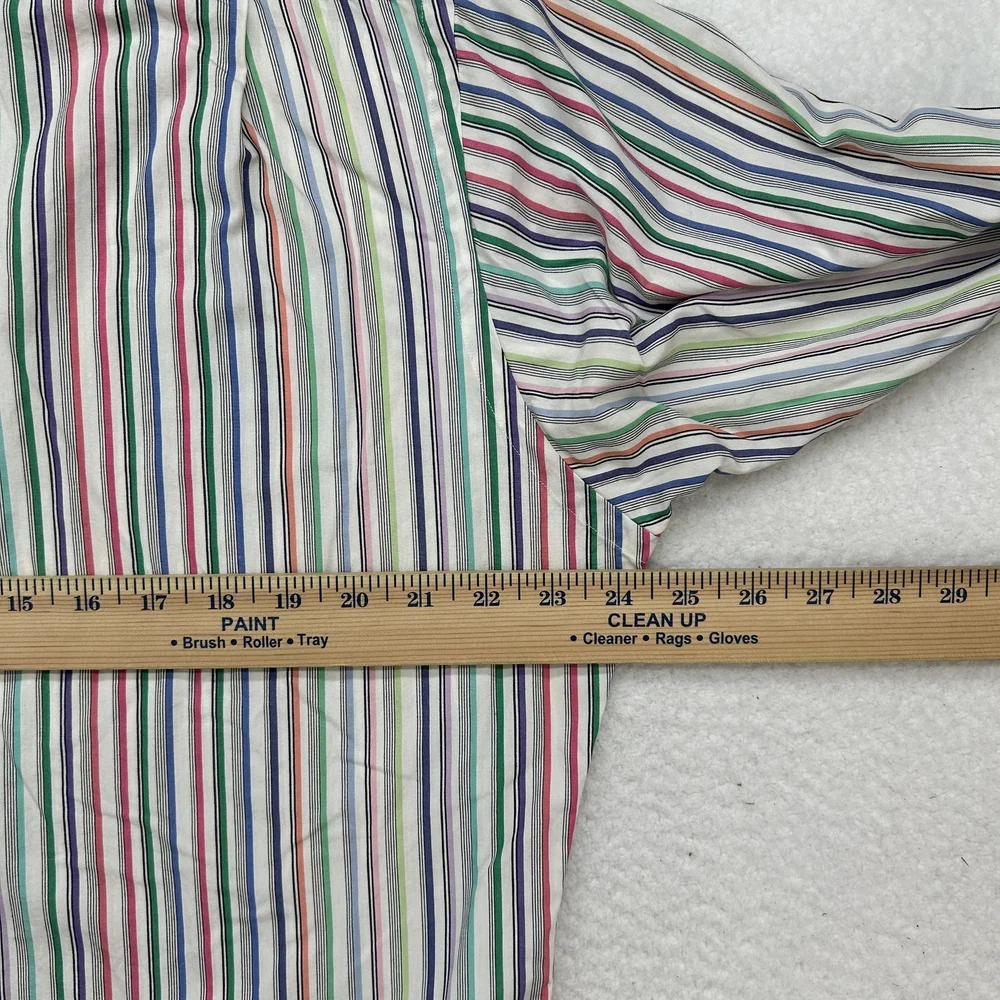 Polo Ralph Lauren Shirt Mens 15.5 34/35 Durham Multicolor Striped Vintage 90s
